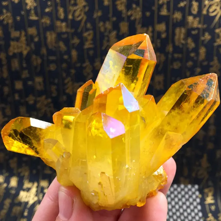 Hohe qualität rock gelb kristall natürliche citrin cluster quarz für verkauf