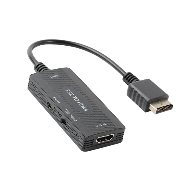 For Wii PS2 to HDMI 480p 1080P Audio Video Sync Converter Cable for PS2 Wii Game Consoles to HD TV Display Adapter Accessories
