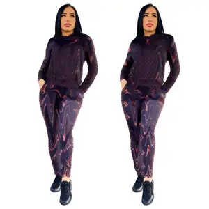 Hot selling designer womens clothing Fall 2022 Hooded sweater two-piece set Casual sweatpants and hoodie set wholesale