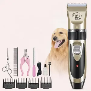 Máquina elétrica profissional para tratar animais de estimação, aparador de pêlos de cães e gatos, barbeador para cortar pêlos de cães