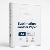 Papier de transfert par sublimation format A4 (8,27 x 11,69 pouces) 100 g/m², 100 feuilles, impression instantanée, pour vêtements, logo, tasses