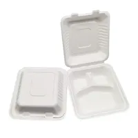 Buy Wholesale China 600ml Disposable Lunch Box Eco-friendly Food Packaging  Bagasse Food Containers Packaging Box & Lunch Box at USD 0.056