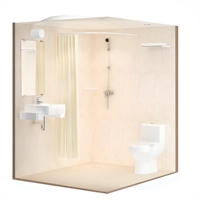 Unité de douche WC au design moderne Dosettes de salle de bain modulaires préfabriquées BUL1618