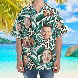 เสื้อฮาวายแบบกำหนดเอง เสื้อเชิ้ตชายหาดฤดูร้อนสไตล์ทรอปิคอล ปักลายได้ตามต้องการ เสื้อเชิ้ตผู้ชายแขนสั้นผ้าป๊อปลินสำหรับผู้ใหญ่แบบยูนิเซ็กซ์ - Product Image 2