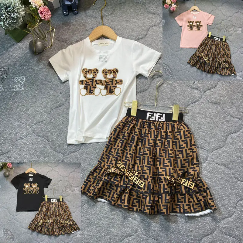 Children's Summer Cotton Suit Short Sleeve + Shorts 2024 New Baby Short Sleeve Girls Suit Kids Wear 2 Piece Set