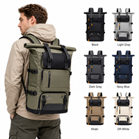 Sac à dos de voyage imperméable avec compartiments pour chaussures, fermeture éclair SBS, grand sac à dos de randonnée, bretelles réglables pour le camping en plein air
