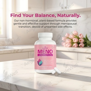AegleWell MENO Capsules <span class=keywords><strong>de</strong></span> soutien pour la ménopause, 60 unités, non-hormonales, végétaliennes, pour un <span class=keywords><strong>cycle</strong></span> <span class=keywords><strong>menstruel</strong></span> doux et régulier chez la femme - Product Image 4
