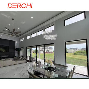 DERCHI NFRC USA projet fenêtre à battant en verre d'aluminium ouverture vers l'extérieur impact d'ouragan fenêtres à isolation thermique avec écrans - Product Image 3