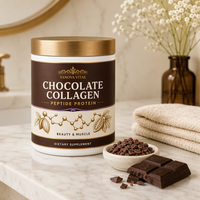 Bubuk Kolagen Peptida Cokelat Bebas Gula untuk Mendukung Otot & Kulit