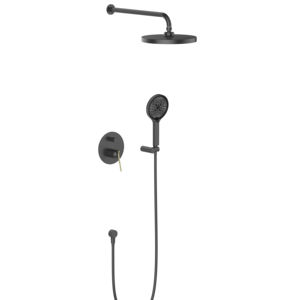 Ensemble de pommeau de <span class=keywords><strong>douche</strong></span> dissimulé en laiton luxueux mitigeur combiné froid et chaud <span class=keywords><strong>douche</strong></span> de pluie murale pour <span class=keywords><strong>bain</strong></span> et salle de <span class=keywords><strong>bain</strong></span> - Product Image 2