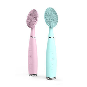 Cepillo de limpieza facial eléctrico de silicona Limpiador profundo de poros de belleza vibratorio de mano con exfoliantes Cepillo de limpieza facial - Product Image 2