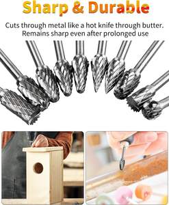 10 шт. 3*6 мм твердосплавные заусенцы 1/8 дюйма - Product Image 2