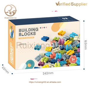 Fourniture d'usine en gros bricolage ABS ensemble de blocs de construction pas cher bricolage bloc de connexion jouets avec alphabet <span class=keywords><strong>math</strong></span>ématique blocs de construction carrés - Product Image 6