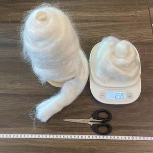 เส้นใยโพลีเอไมด์ PA6 ไนลอนแฟนซีท็อปส์ ทริโลบัล สีขาวดิบ บริสุทธิ์ สำหรับการปั่นเส้นด้าย ขนาด 17D*130 มม. / 22dtex *110 มม.  ทนไฟได้ดี - Product Image 3