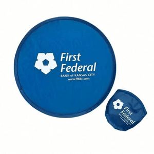 Cadeau promotionnel à bas prix, disque volant en nylon imprimé sur mesure, disque volant pliable, logo personnalisé avec poche - Product Image 1