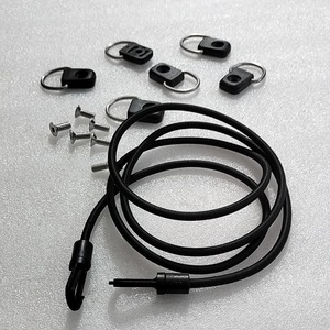 Ensemble de cordes élastiques de 7 mm de diamètre, crochet en acier, latex rond, utilisation en extérieur, longueur de 2 mètres avec 6 anneaux en D, haute élasticité - Product Image 4