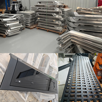 Auvent de camionnette en aluminium à profil bas avec panneaux relevables sur quatre côtés et porte-bagages pour Chevrolet Silverado 1500 2019+