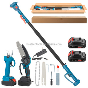 DIY Gardening Tools Set 3 in 1 Battery Powered 20V Brushed Motor High Pruning Shears Chainsaw with <b>Telescopic</b> Pole - Product Image 4