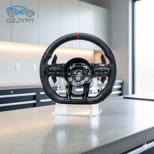 Volante de Fibra de Carbono con Cuero Negro y LED RPM, Mejora Deportiva para Mercedes-Benz <span class=keywords><strong>AMG</strong></span> Clase <span class=keywords><strong>C</strong></span>/E/S - Product Image 2