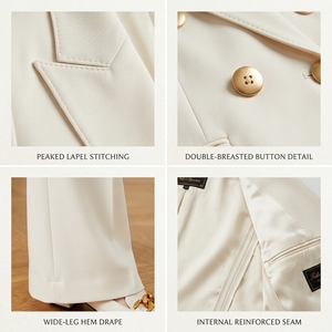 <span class=keywords><strong>Traje</strong></span> de 2 piezas premium <span class=keywords><strong>para</strong></span> mujer, de verano, <span class=keywords><strong>formal</strong></span> de negocios, doble botonadura, antiarrugas, transpirable, pantalón de pierna ancha, <span class=keywords><strong>ejecutivo</strong></span> 2026 - Product Image 2
