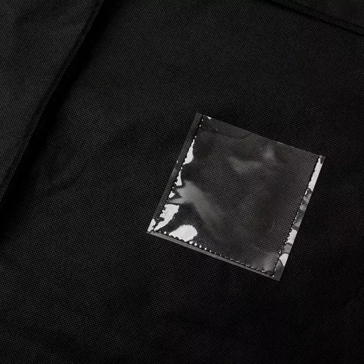 Custom logo foldable waterproof non woven garment bag suit cover with clear window