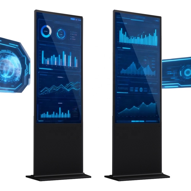 43-Inch 1080p Android11 Floor Standing Digital Poster Advertising Kiosk Built-in CMS WIFI USB LCD Touch Screen Smart Display