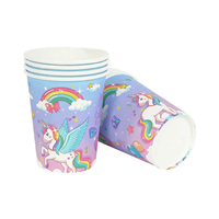 Arc-en-ciel licorne vaisselle jetable assiette en papier tasse nappe filles licorne thème fête d'anniversaire décoration fournitures K2125