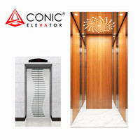 Ascenseur Passager Économe en Énergie en Acier Inoxydable Personnalisé MRL Monarch FX Controller Gearless AC Commercial Hôtel Bureau