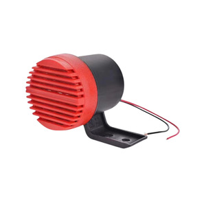 Bocina Eléctrica 12-24V Impermeable para Camión Volquete, Negra y Roja, Ajuste Universal - Product Image 1