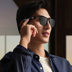 Smart Glasses Black IP68 Waterproof <b>Bluetooth</b> Calling With <b>Microphone</b> For Business And Sports Use - Product Image 1