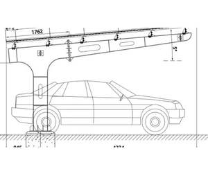 कस्टम डिय डबल मिश्र धातु चंदवा कार्पोर्ट आसान आउटडोर कार पार्किंग के साथ आसान आउटडोर कार पार्किंग - Product Image 6