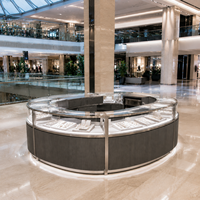Vitrine de présentation de bijoux de luxe pour kiosque de magasin, présentoir de bijoux pour centre commercial, comptoir d'îlot de bijouterie