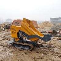 KC500 500kg Mini-Raupendumper Euro 5 Koop Dieselmotor Hydraulischer Selbstentlader Kleiner Kettentransporter für Landwirtschaft und Bau