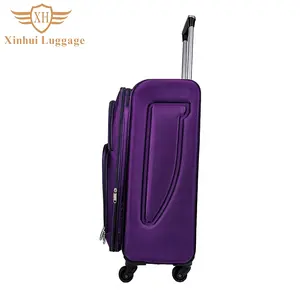 Bagages valise violet voyage chariot valise quantité minimale de commande en gros Nylon 300 pièces personnalisé unisexe Nylon sac à bandoulière pour les femmes