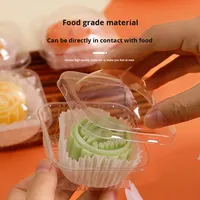Boîte d'emballage en blister transparente de qualité alimentaire pour pâtisserie au jaune d'œuf, plateau de base pour gâteaux de l'Aïd de la Mi-Automne, vente en gros