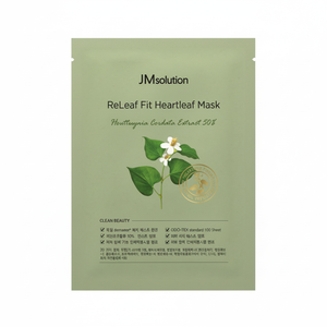 Mascarilla Facial JMsolution Relief Fit de Corea del Sur con Extracto de Houttuynia, Calmante, Hidratante e Iluminadora - Product Image 1