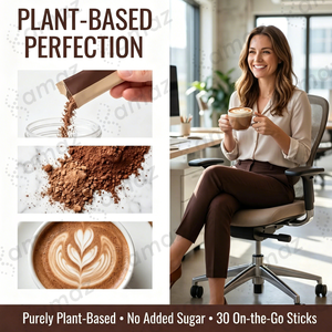 <span class=keywords><strong>Poudre</strong></span> de cacao aux 5 champignons sans sucre de marque privée Amaz – Complément énergétique, amélioration de l'humeur et soutien immunitaire - Product Image 3