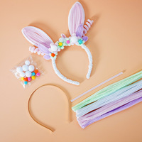 Kit de fabrication de jouets éducatifs pour enfants : Toupies à torsion et serre-têtes lapin DIY