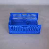 Panier de rangement pliable en plastique maillé avec design ventilé, conteneur logistique pliable recyclable pour le transport et le déménagement