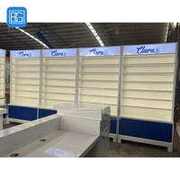 Étagères de présentation en métal chromé pour magasins industriels, solution tout-en-un pour présentoirs de lunettes