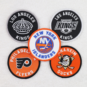 Custom National Hockey League Logo Embroidery Patch Clothing Heat <b>Press</b> Badges Embroidered Patches Sew Iron on for <b>Clothes</b> - Product Image 4