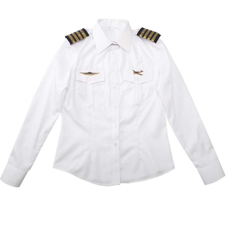 White Long sleeve shirt without accessories