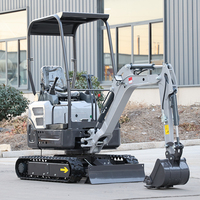Pengiriman Gratis Crawler Mini Excavator-Peralatan Kebun dan Lanskap Hidrolik dengan Bucket, Disetujui EPA, Mesin Motor Pompa Gear 1-3 Ton