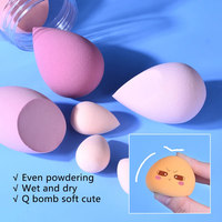 Super doux maquillage oeuf gourde poudre bouffée humide et sec maquillage éponge coussin d'air sec humide maquillage lavable fonction boîte emballage