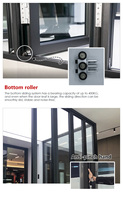Portes pliantes en aluminium Double verre, Patio personnalisé, accordéon, portes pliantes à vendre