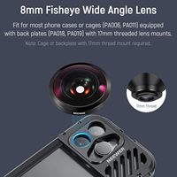 Objectif Fisheye HD 8 mm NEEWER pour téléphone, grand angle 220° pour objectif à filetage de 17 mm, objectif Fisheye pour iPhone - LS-29