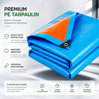 Bâche en PE laminé robuste, résistante aux déchirures, imperméable, pliable, occultante, unie, pour la protection des toits et des chantiers de construction