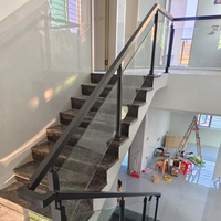Colonne de balustrade en verre sur mesure en acier inoxydable pour extérieur et intérieur, pour porche avant, maison jumelée, balcon, usage architectural