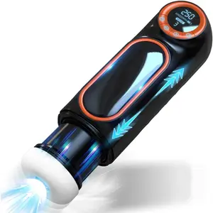 Automatic Male Masturbator with Powerful Vibrating & Thrusting Mode 3D Tight Channel Male Masturbating Sex Toys xxx vidoes