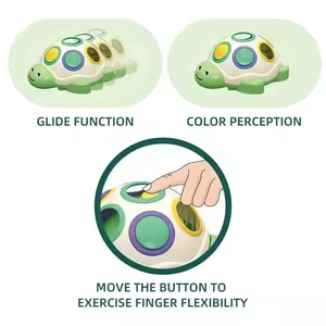 Giocattolo Antistress a Forma di Tartaruga con Pressione Manuale, Novità Divertente per Bambini, Giocattolo in Plastica Unisex per Afferrare e Spremere, con Foro per Fitness - Product Image 4